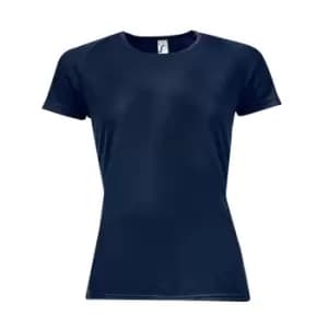 Image of SOLS Womens/Ladies Sporty Short Sleeve T-Shirt (L) (French Navy)