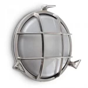 Image of Stern IP64 Round Bulkhead Wall Light in Brushed Chrome