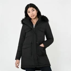 Image of Firetrap Parka Jacket Ladies - Black