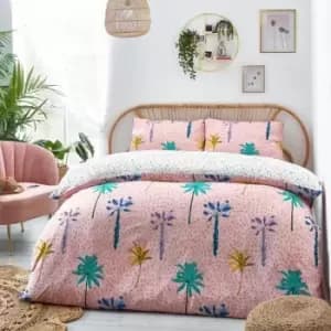 Image of Style Lab Palmtropolis Duvet Cover Set (Double) (Pink)