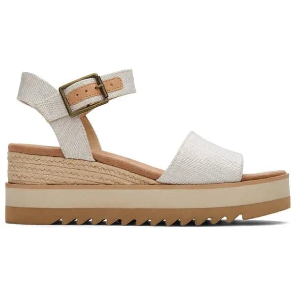 Image of Toms Womens Diana Vegan Wedge Sandals - UK 7 Beige female PS4148NTC7