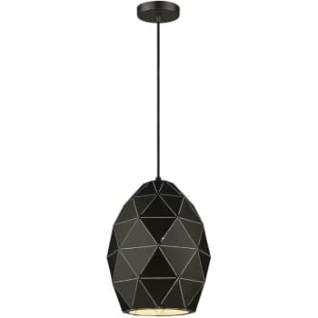 Image of Spring Lighting - 1 Light Ceiling Pendant White, Matt Black, E27