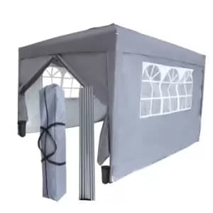Image of Birchtree 3X3M Pop Up Waterproof Gazebo - Grey