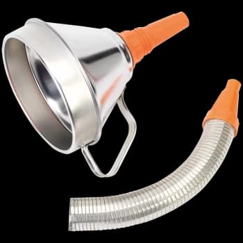 Image of Sealey Funnel Metal Flexible Spout and Filter 160mm