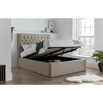 Image of Bedmaster - Wilson Fabric Ottoman Oatmeal Double