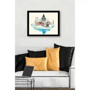 Image of SC0940 Multicolor Decorative Framed MDF Painting
