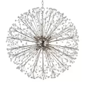 Image of Dunkirk 10 Light Chandelier Polished Nickel, Crystal