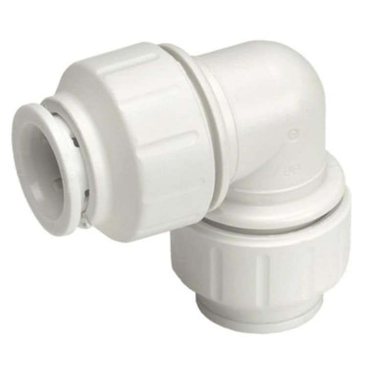 Image of John Guest Speedfit Push Fit Equal Elbow 22mm - Pack Of 2 For Easy Plumbing