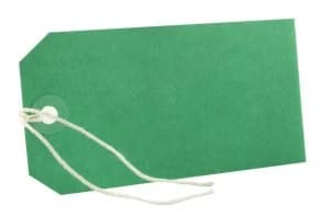 Image of Q Connect Strung Tag 120x60mm Gn Pk1000