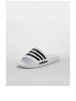 Image of Adidas Adilette Sliders - White