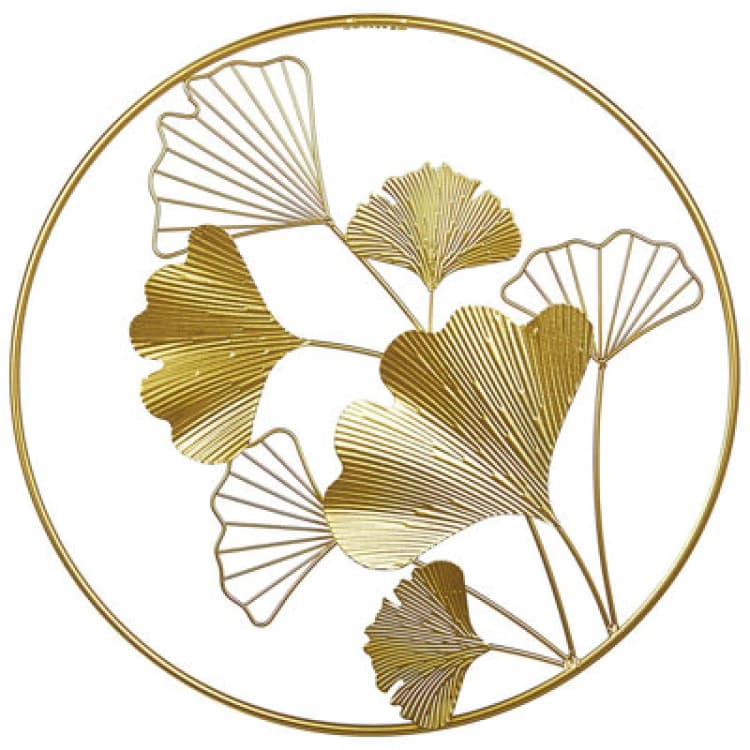 Image of Beliani Wall Decor Flower Bismuth Metal 45cm Gold