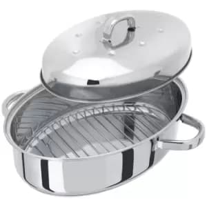 Image of Judge Speciality Cookware Oval Roaster With Rack 32x22x15cm