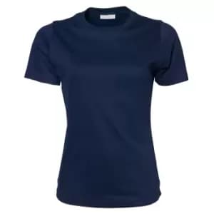 Image of Tee Jays Womens/Ladies Interlock Short Sleeve T-Shirt (XL) (Navy Blue)