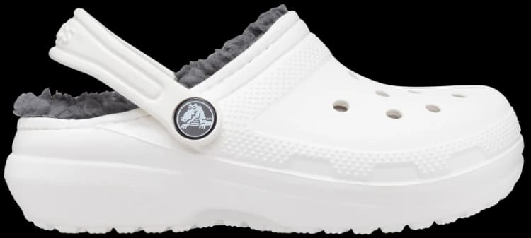 Image of Crocs Kids Classic Lined Clogs White / Grey C13