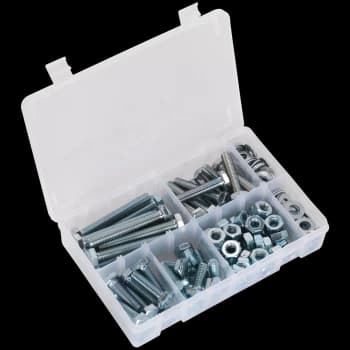 Image of Sealey High Tensile Set Screw, Nut and Washer Assortment M10 Pack of 150