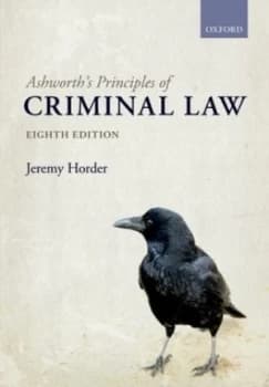 Image of Ashworths Principles of Criminal Law by Jeremy Horder Book