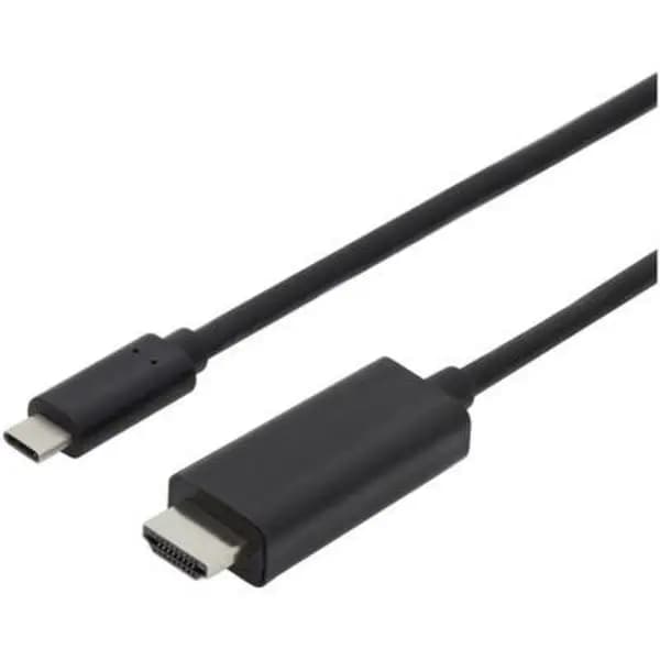Image of Digitus USB-C / HDMI Adapter cable USB-C plug, HDMI-A plug 5m Black AK-300330-050-S Shielded, double shielding USB-C screen cable AK-300330-050