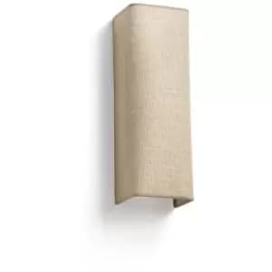 Image of Faro Otton Rectangle Jute Up Down Wall Lamp Vertical 2 Light