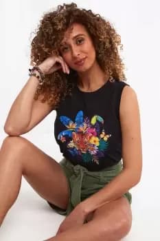 Image of Tropical Palm Graphic Vest Top