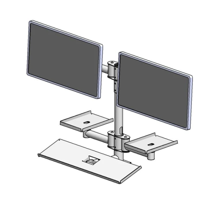 Image of Ergonomic Solutions Wll mouned pole wih dul