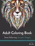 Image of adult coloring book stress relieving animal designs