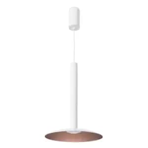 Image of Dome Ceiling Pendant Light White, Antique Bronze with Shade White