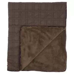 Image of Barbour Dog Bone Quilted Blanket Classic Tartan One Size