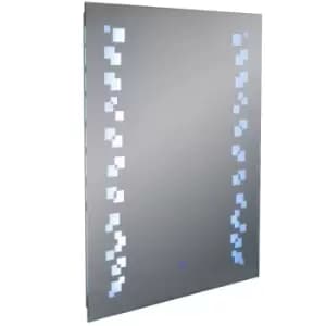Image of Techstyle Grafik LED Illuminated 80 X 60Cm Rectangular Wall Mirror With Demister And Dimmer