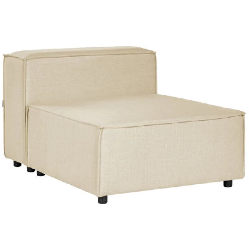 Image of Beliani 1-Seat Section Aprica Faux Linen Beige