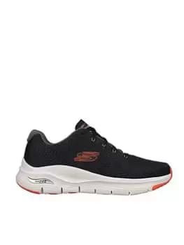 Image of Skechers Arch Fit Arch Fit Engineered Mesh Lace-up Sneaker Trainer, Black, Size 11, Men