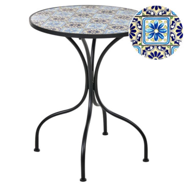 Image of Beliani Bistro Table Aggius 60 Cm 60 Cm Metal Black