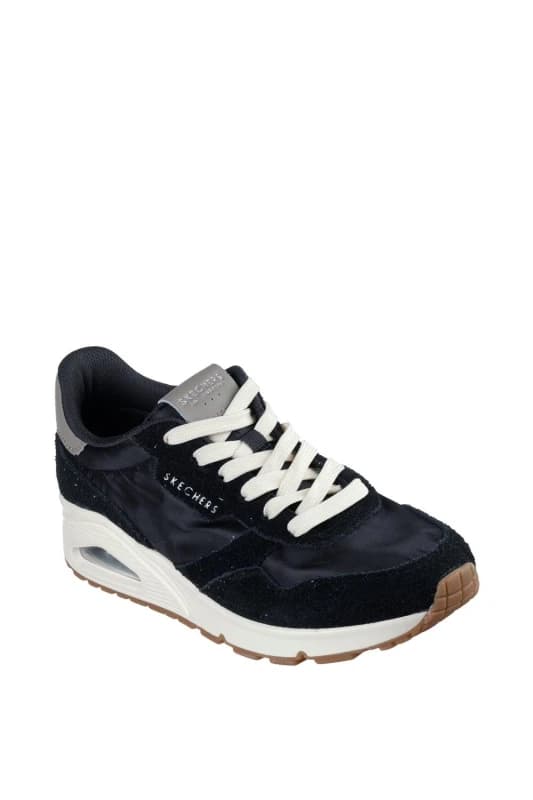 Image of Skechers Womens Uno Vintage Dayz Trainers in Black Size: 8 Black Female 8
