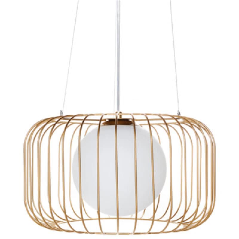 Image of Beliani Pendant Lamp Bairoa Metal Gold