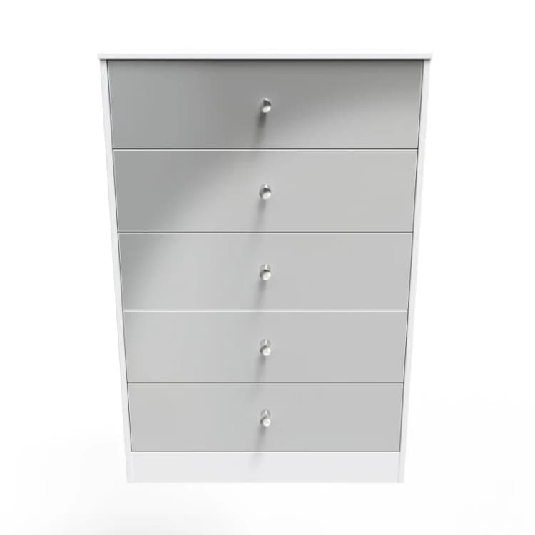 Image of Ready Assembled 2 U Taunton 5 Drawer Chest (Ready Assembled) Mid Grey