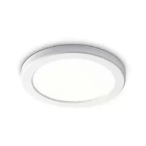Image of Ideal Lux aura Round LED Recessed Downlight White, 4000K, Non-Dim