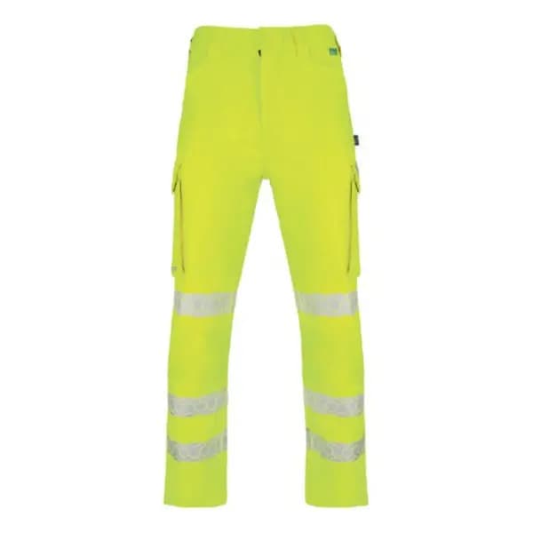 Image of Beeswift Envirowear Beeswift Envirowear High Visibility Trousers Saturn Yellow 32T EWCTRSY32T