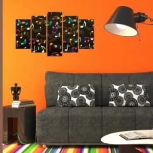 Image of 5PMX-052 Multicolor Decorative MDF Painting (5 Pieces)