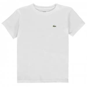 Image of Lacoste Junior Boys Basic Logo T Shirt - White 001
