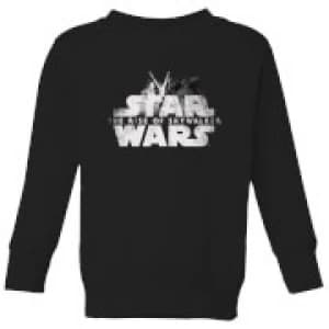 Image of Star Wars The Rise Of Skywalker Rey + Kylo Battle Kids Sweatshirt - Black - 7-8 Years