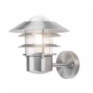 Image of Helsinki 1 Light Outdoor Wall Lantern Light Stainless Steel IP44, E27