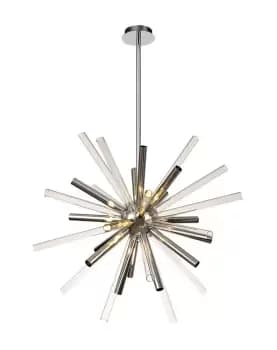 Image of Ceiling Pendant 16 Light G9, Clear & Chrome, Polished Chrome