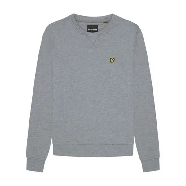 Image of Lyle & Scott Mens Cotton Crew Neck Sweatshirt XXL - Chest 44-46.5' (112-118cm) Mid Grey Marl LYL137-T28-XXL