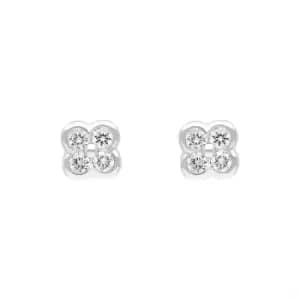Image of 18ct White Gold 0.25ct Diamond Cluster Stud Earrings