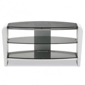 Image of Alphason FRN8003WHTSK Francium TV Cabinet 800mm Wide in White Smoked G