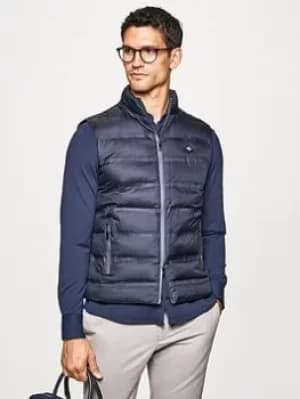 Image of Hackett Performance Padded Gilet, Navy, Size L, Men
