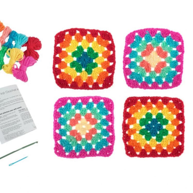 Image of Groves Of Thames My First Crochet - My First Crochet Kit: Granny Squares - Trimits