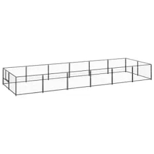 Image of Vidaxl Dog Kennel Black 12 M Steel