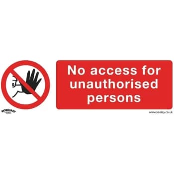 Image of SS17V10 Prohibition Safety Sign - No Access - Self-Adhesive Vinyl - Pack of 10 - Sealey