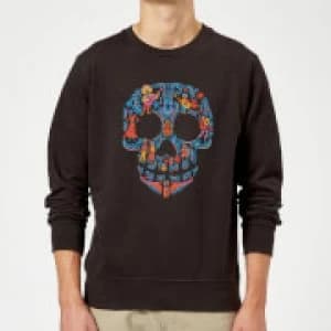 Image of Coco Skull Pattern Sweatshirt - Black - M
