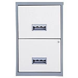 Image of Pierre Henry Filing Cabinet Maxi Silver, White 400 x 400 x 660 mm